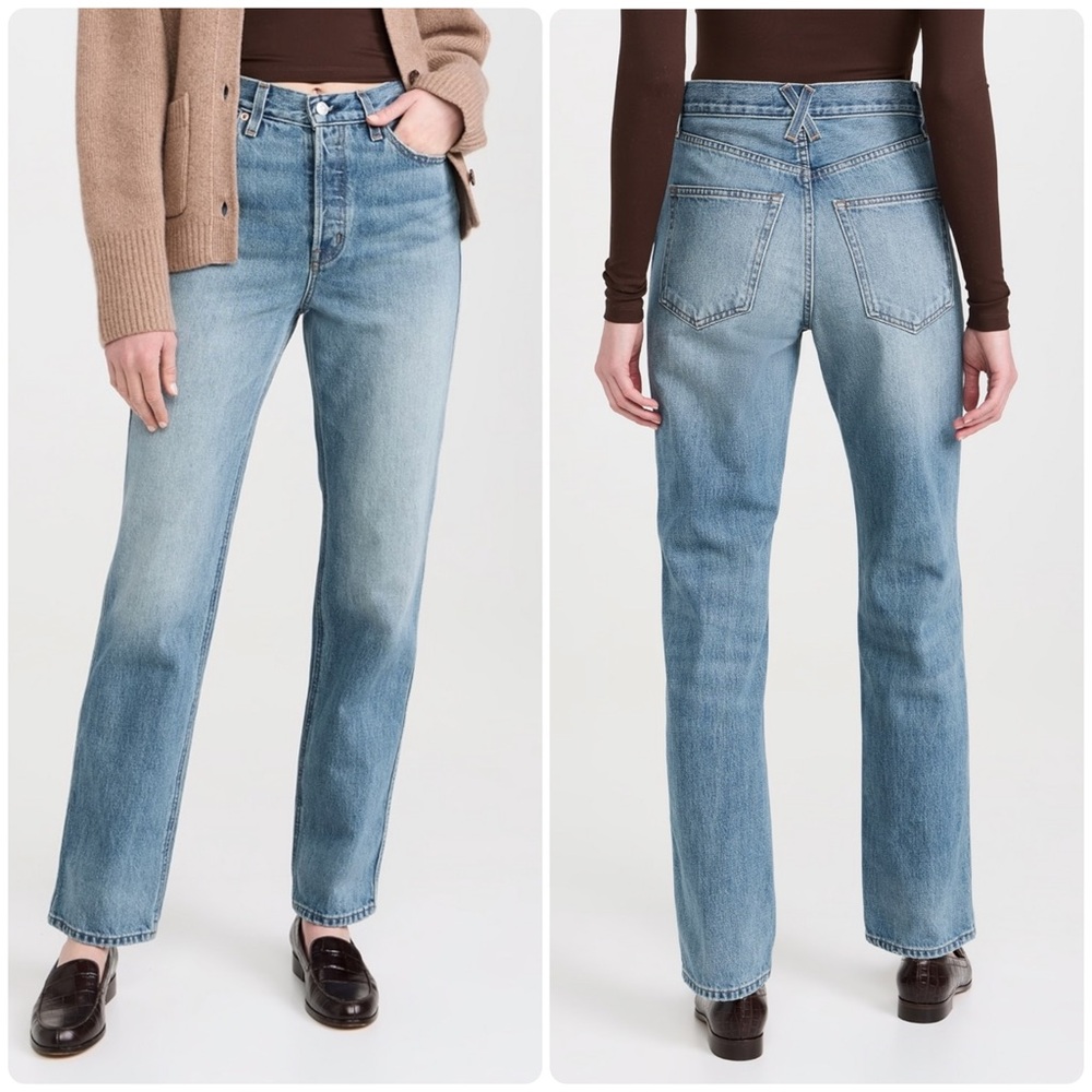 NEW Size 29 Alex Mill The Carla High Rise Straight Leg Vintage Light Wash Jeans